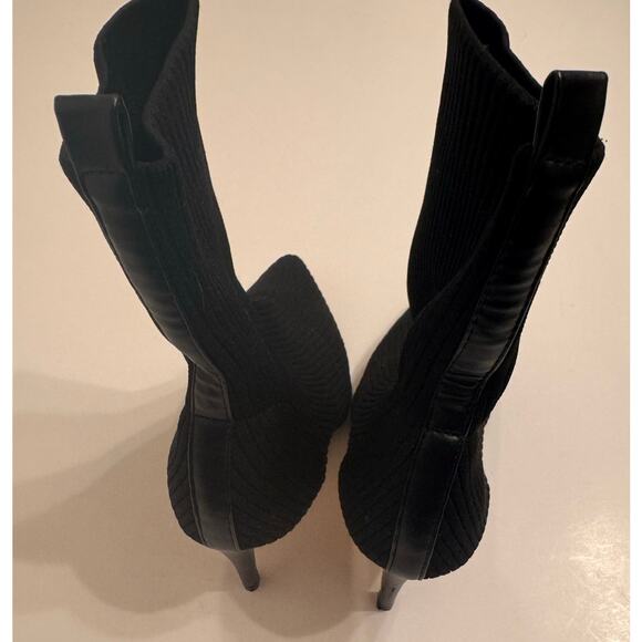 Catherine Malandrino Knit Pointed Toe 3.5" Heel Ankle Boots Size 8.5 Black - Picture 3 of 5